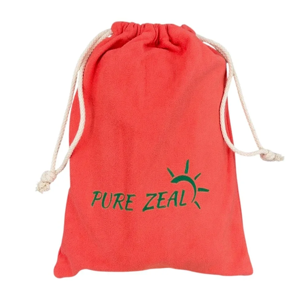 Pure Zeal Yoga Mat Towel & Hand Towel Set Coral Exercise Quick Dry‎ Eco Friendly